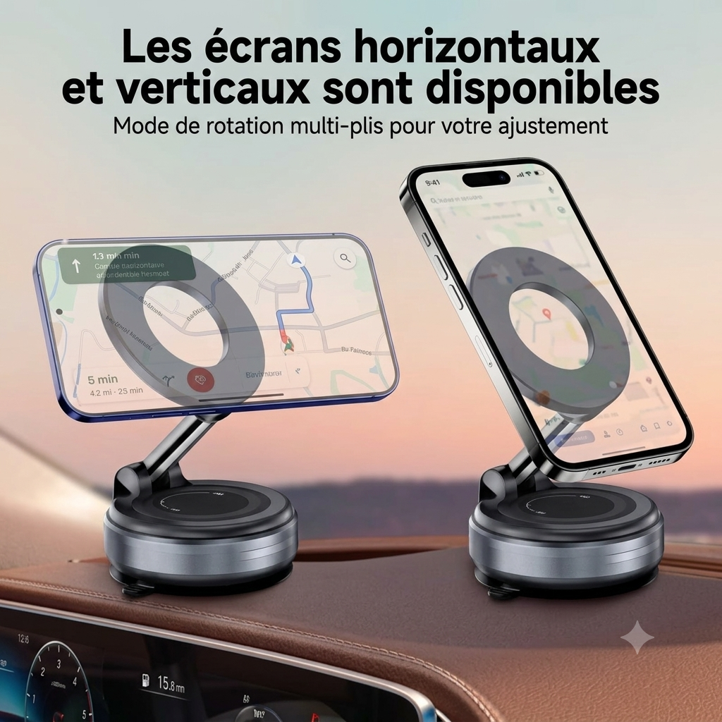 🔥Support Téléphone Magique Magnétique Rotation 360° 🔥