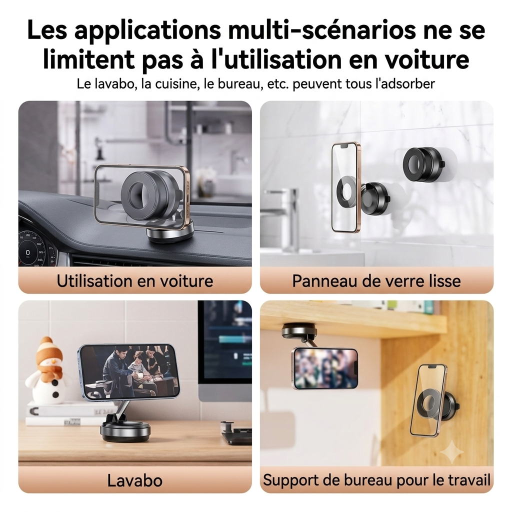 🔥Support Téléphone Magique Magnétique Rotation 360° 🔥